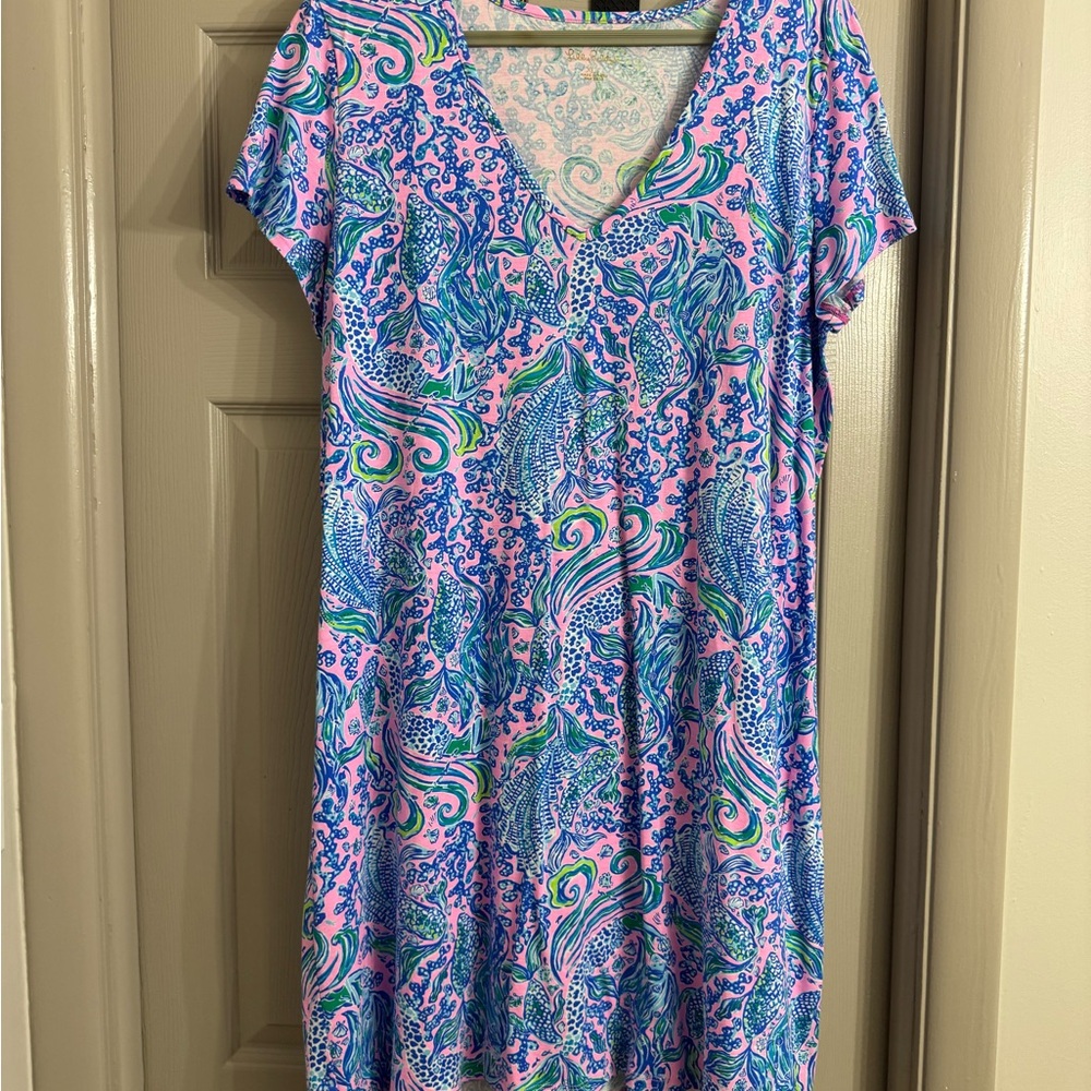 Lilly Pulitzer Etta Dress in “Lilac Rose We Mermaid It”